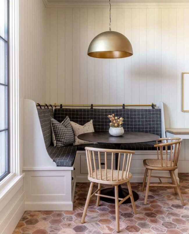 White Shiplap Gold Pendant Sanctuary