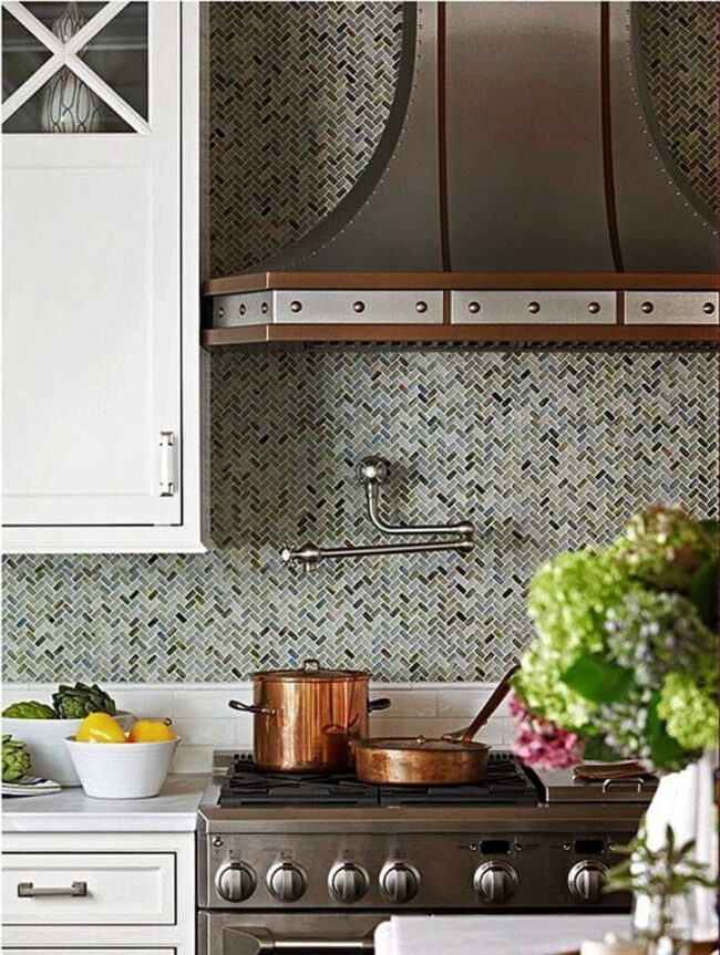 Copper Herringbone Kitchen Harmony