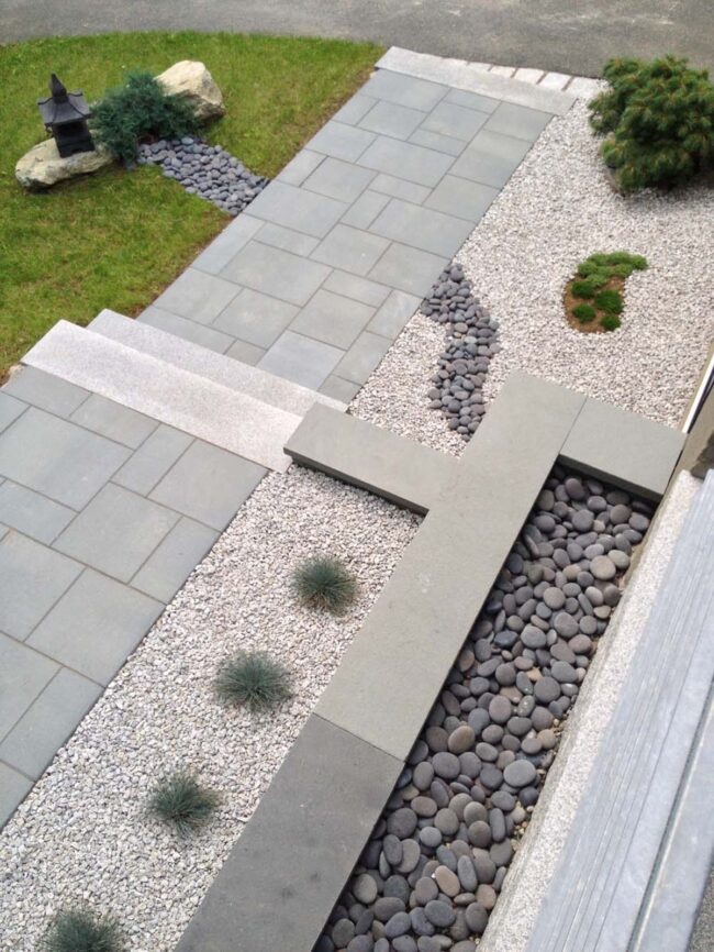 Dark Grey Stone Pathway Illusion