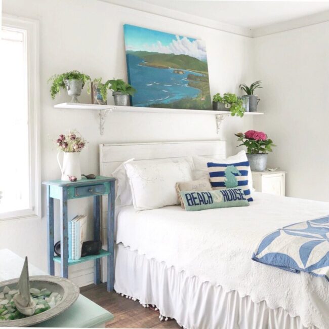Aqua Whispers Coastal Bedroom Retreat