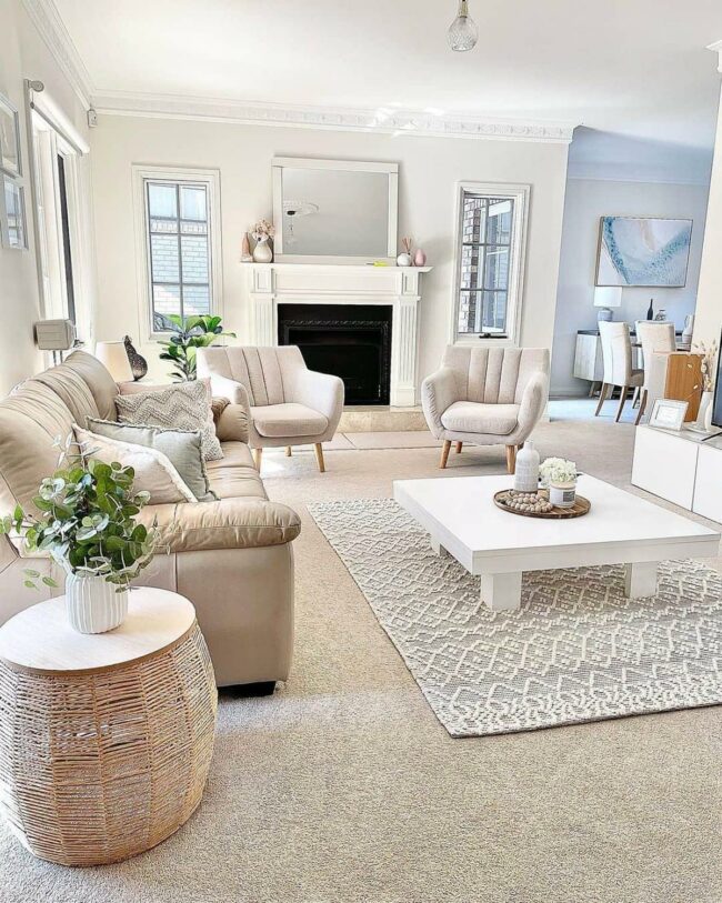Gray Knit Layers Neutral Living Landscape