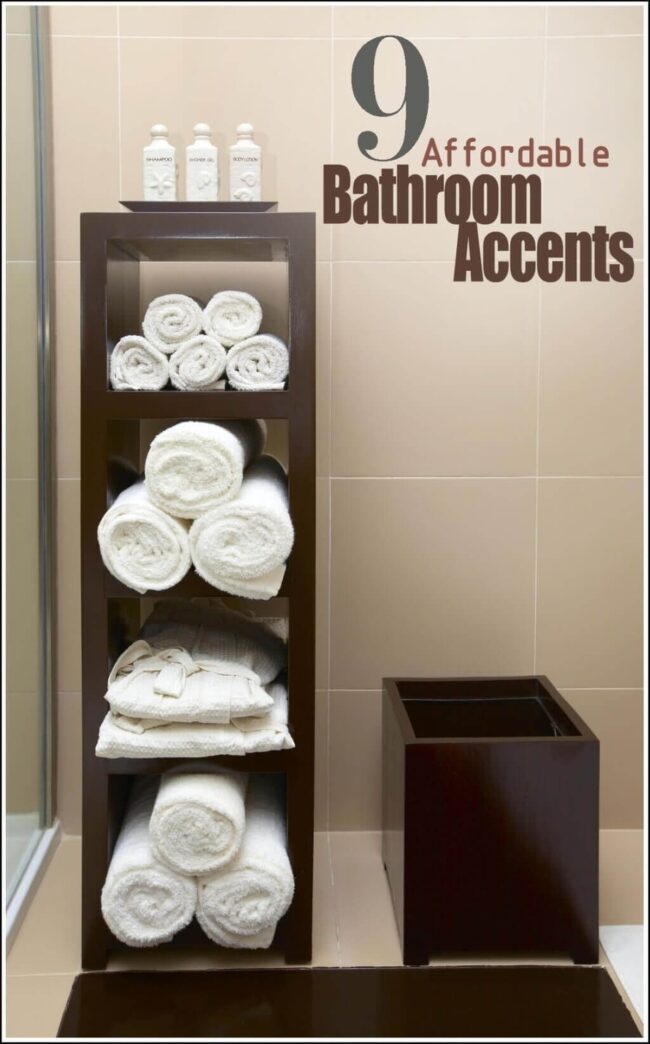 Rustic Wood Towel Display Elegance