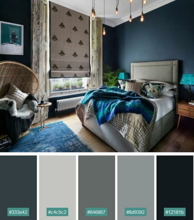 Sapphire Blue Walls Embrace Tranquility