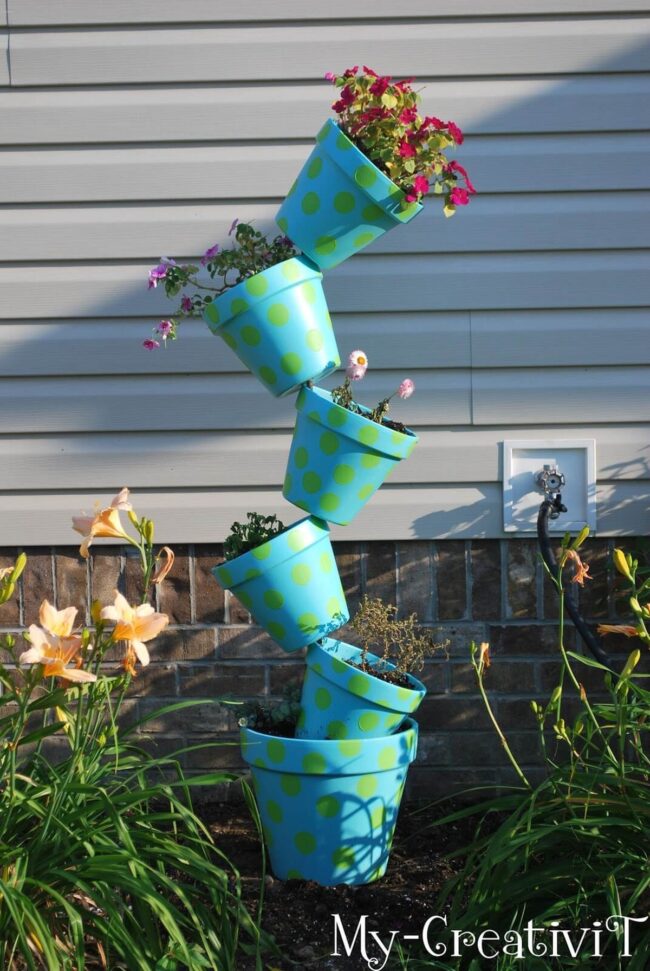Polka Dot Garden Tower Delight