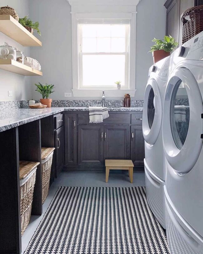 Soft Gray Laundry Sanctuary Shelves