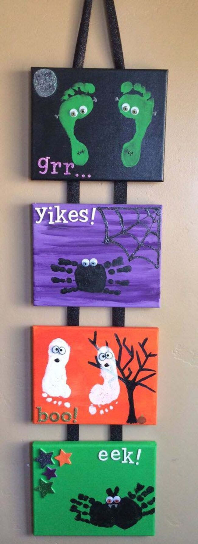 Haunting Handprints Halloween Keepsake Art