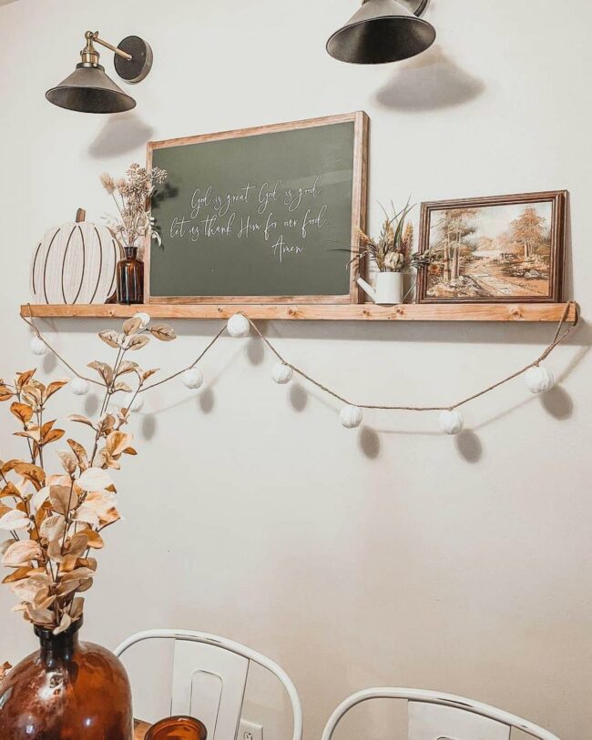 Bronze Glow Autumn Picture Ledge Charm