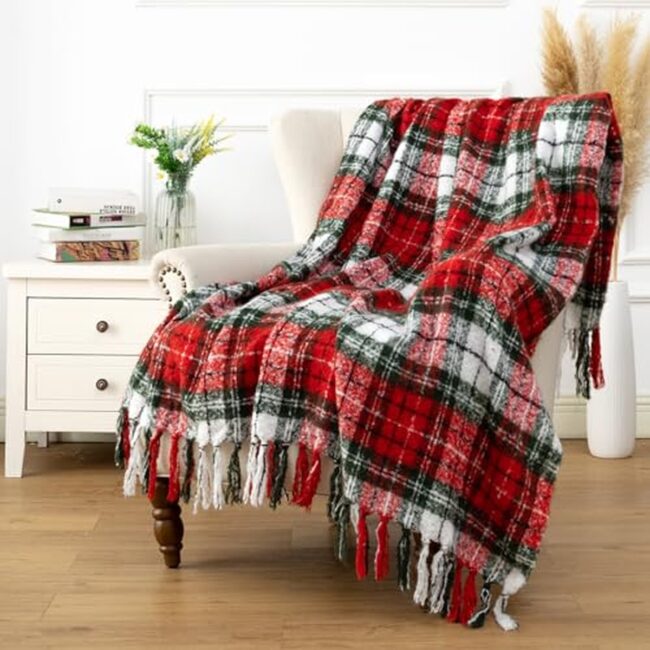 Crimson Plaid Comfort Christmas Spirit