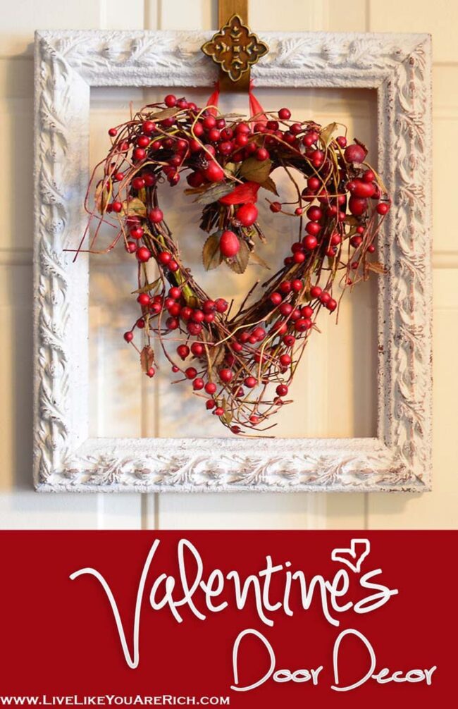 Crimson Twig Hearts Valentine Wreath