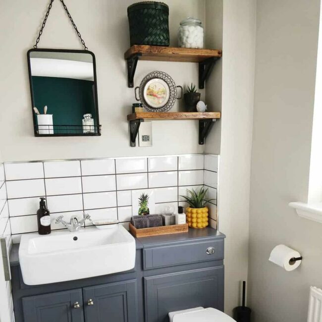 Monochrome White Tiles Bathroom Sanctuary