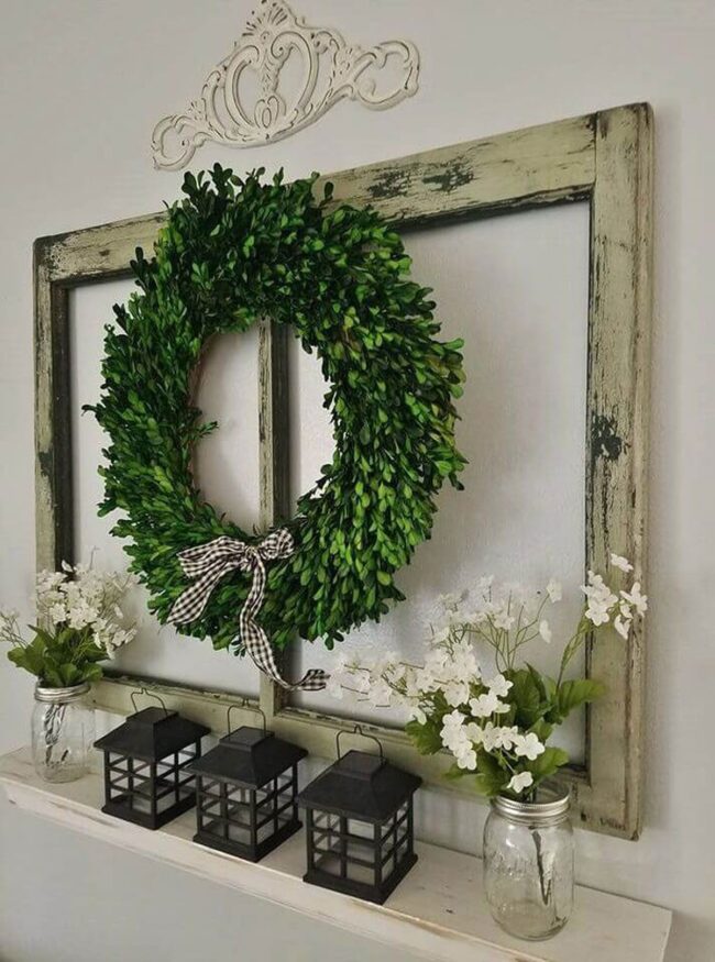 Weathered Window Farmhouse Charm