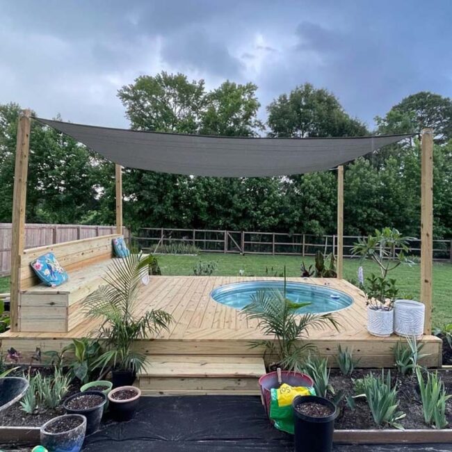 Soft Gray Shade Sanctuary Pool