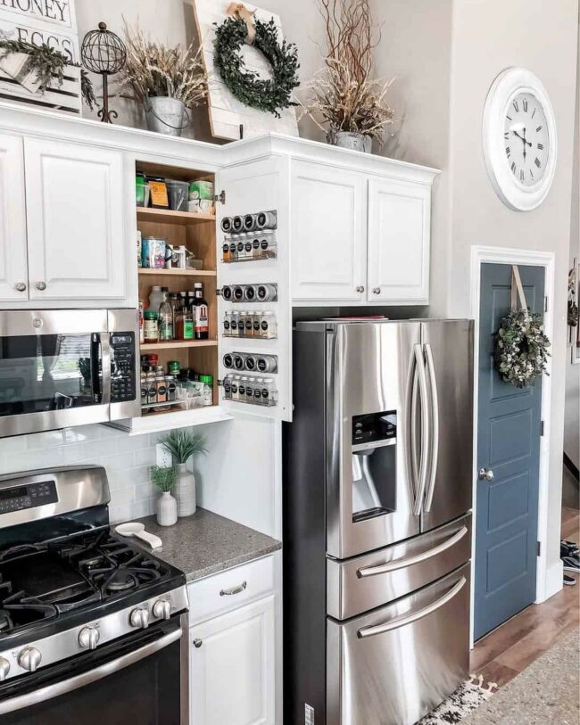 Spice Sanctuary Behind Cabinetry Doors