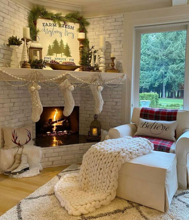 Crimson Brick Fireplace Winter Haven