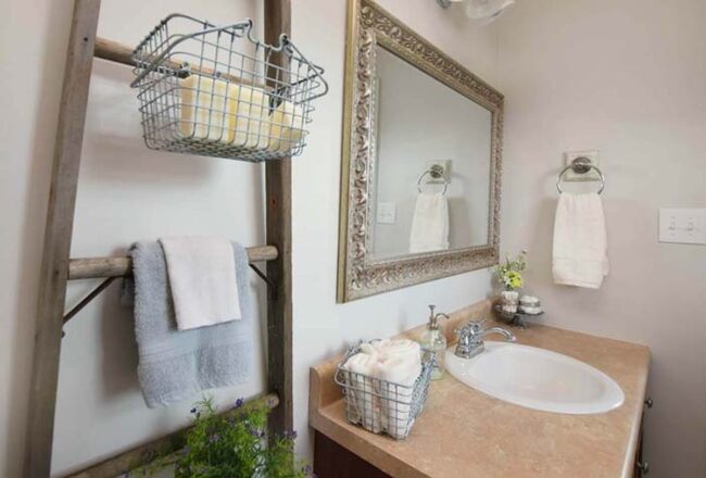 Weathered Ladder Sanctuary in White