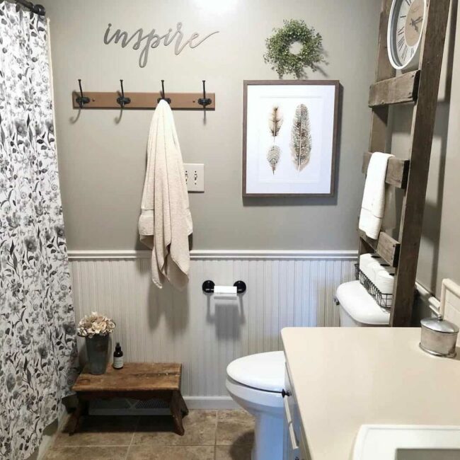 Monochrome Botanical Bathroom Sanctuary