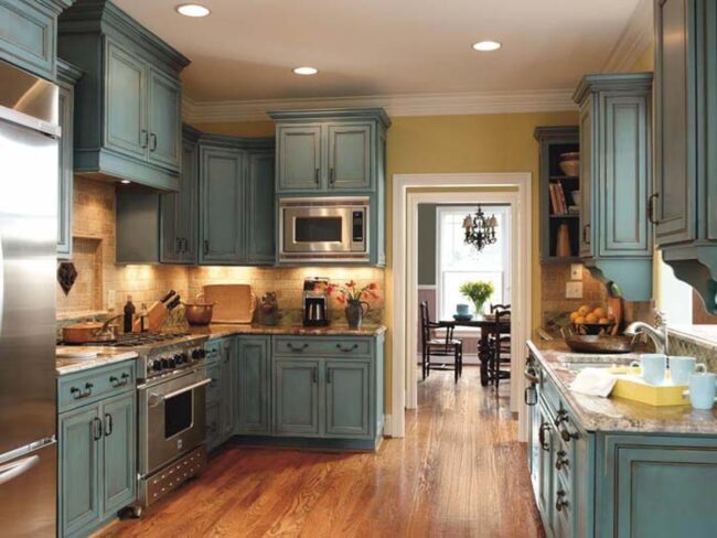 Azure Blue Mediterranean Kitchen Vista