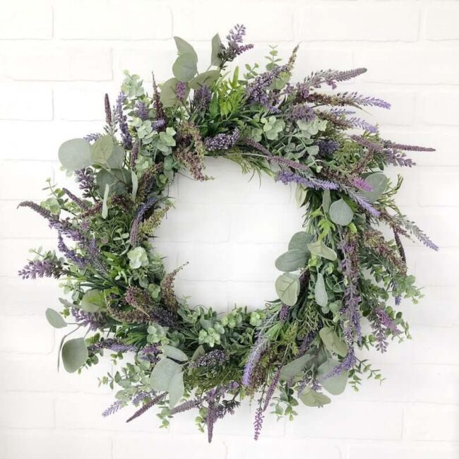 Cool Lavender Eucalyptus Wreath