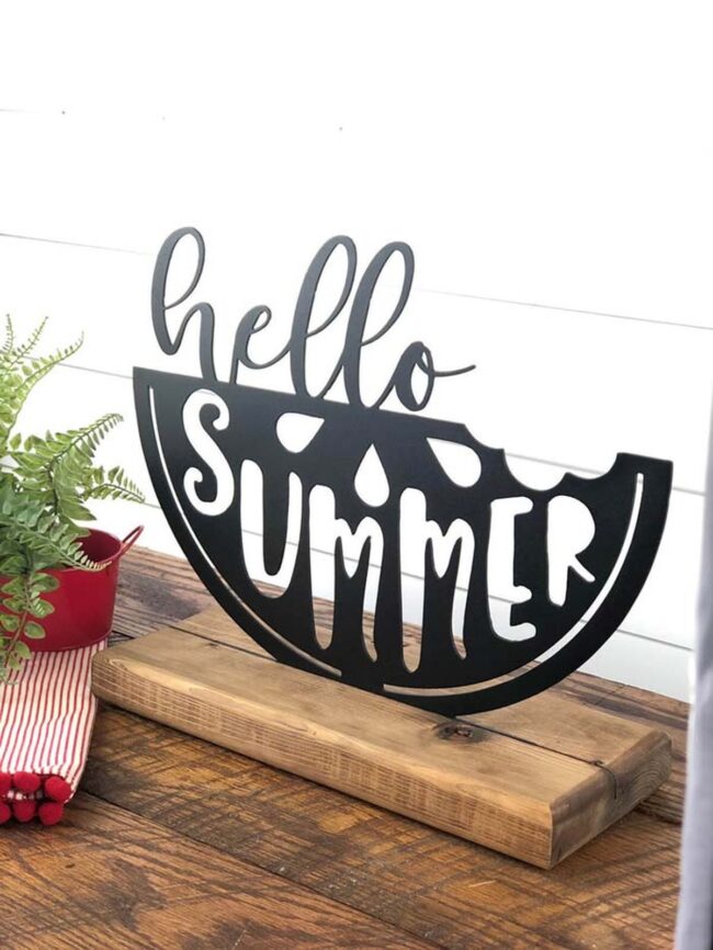 Watermelon Summer Wooden Welcome Sign