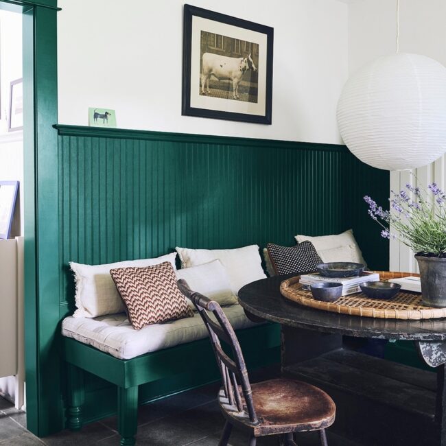 Forest Green Wainscoting Wall Charm