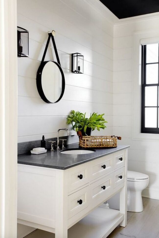 Monochrome Cottage Bath Sanctuary