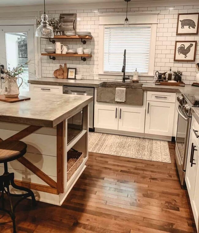 Gray Wicker Basket Farmhouse Sanctuary