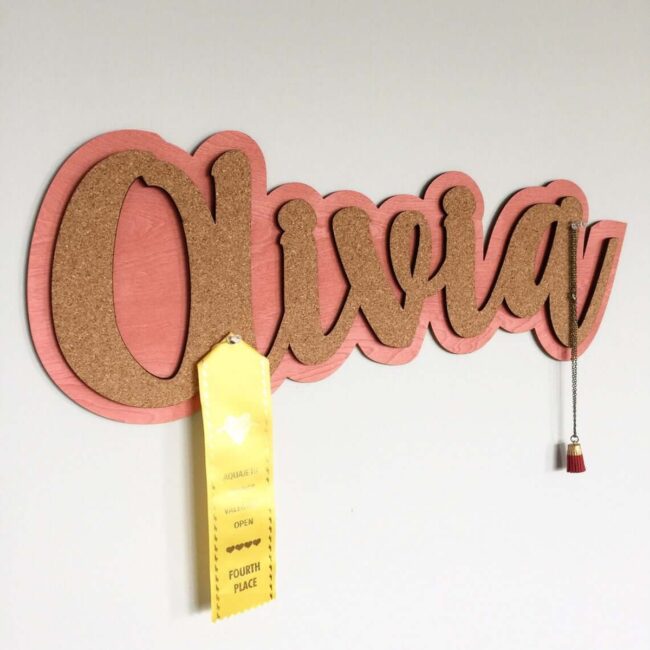 Personalized Colorful Cork Memory Board