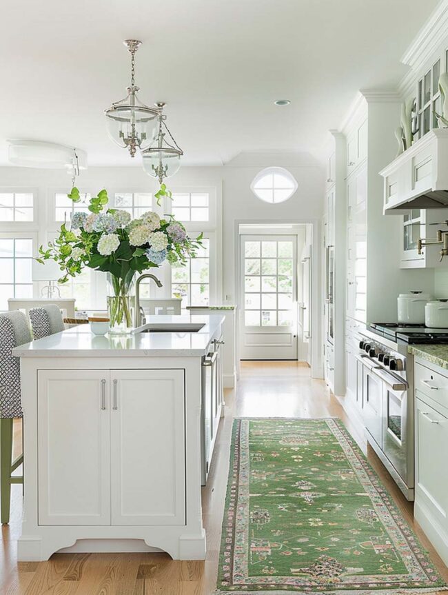 Sage Green Kitchen Floor Softness