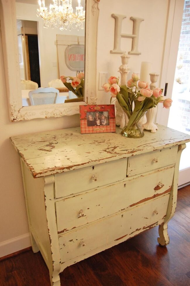 Vintage Mirror Hall Table Revival