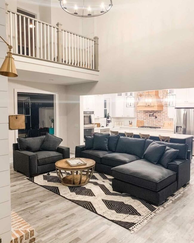Black Corner Comfort Meets Open Space