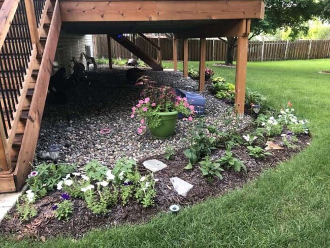 Stone Garden Beneath Deck Sanctuary