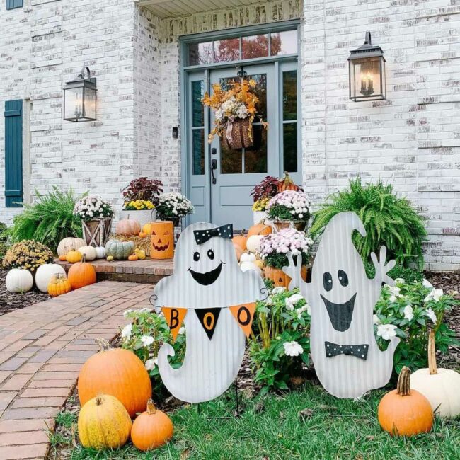 Blue Doorway Against Crimson Bricks