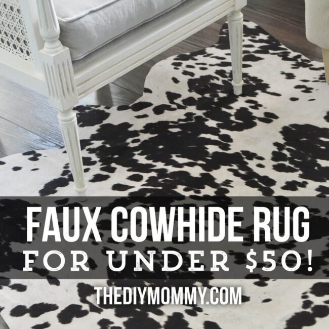 Rustic Cowhide DIY Rug Hack