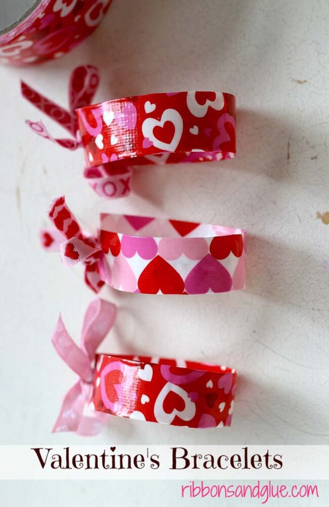Pink Tape Hearts Valentine Accessories