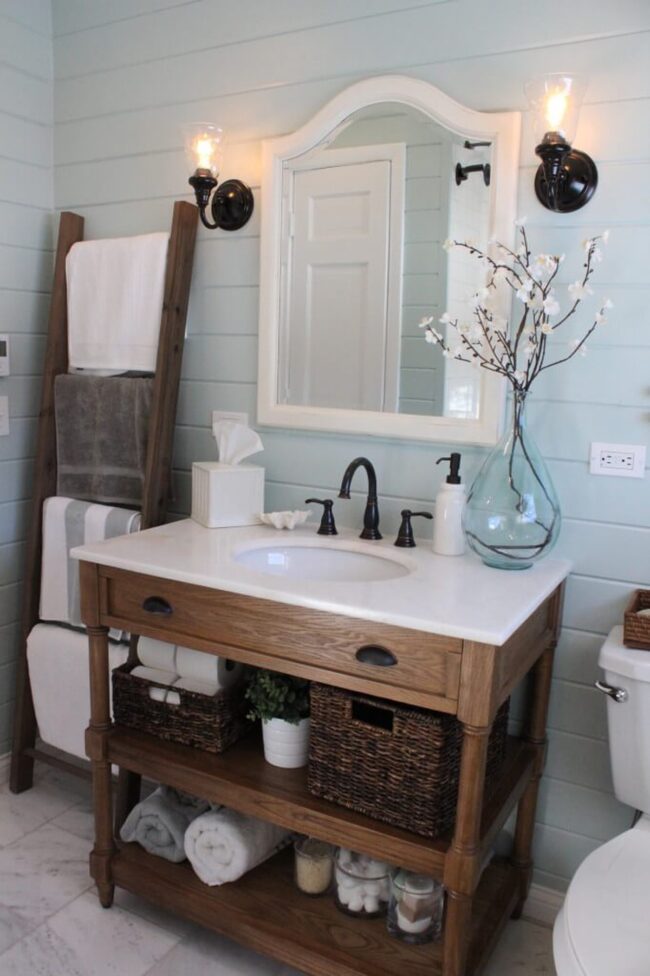Rustic Cottage Bathroom Vanity Haven