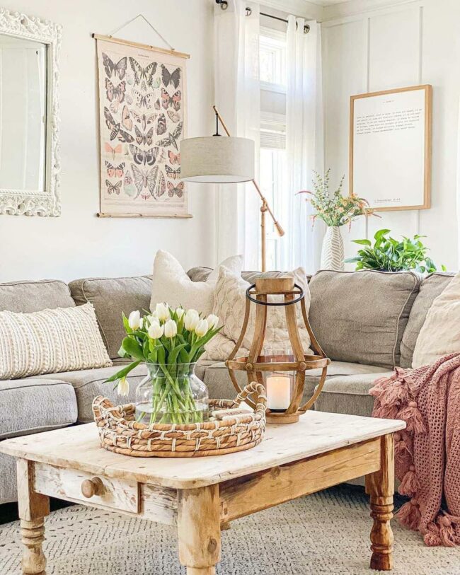 White Mirror Butterfly Walls Glow