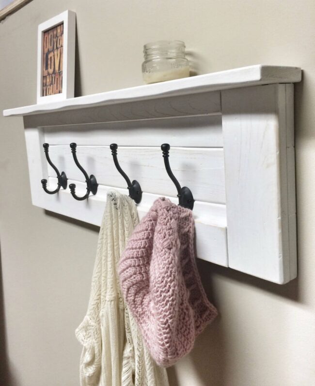 Weathered White Rustic Hooks