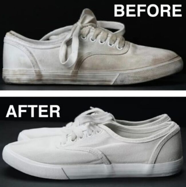 White Sneakers' Sunlight Cleaning Magic