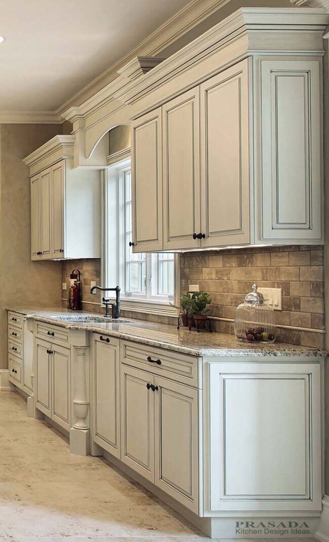 Soft Neutral Trim Defines Kitchen