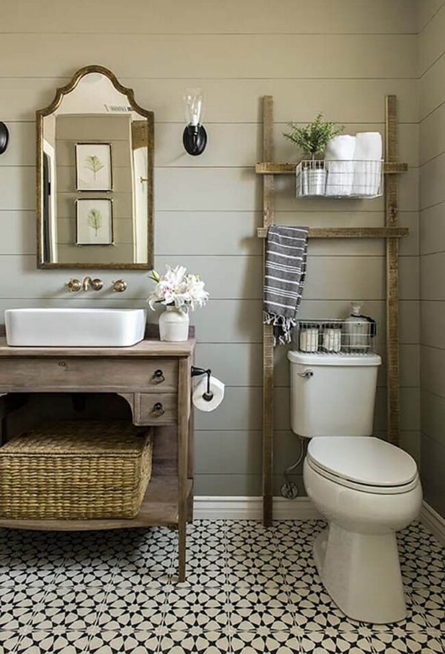 Rustic Wood Whispers Bathroom Design