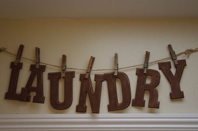 Whimsical Clothespin Wood Sign