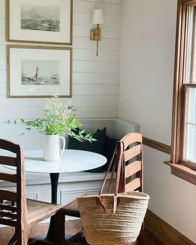Monochrome Bistro Corner: Intimate Dining Charm