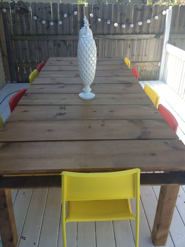 Weathered Wood Farmhouse Table