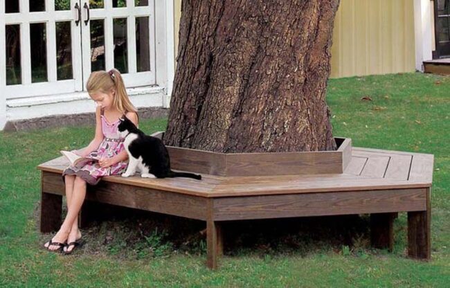 Tree Trunk Bench: Nature's Comfort Embrace