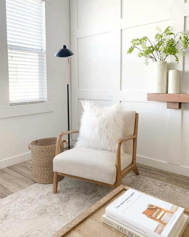 Golden Lamp Illuminates Quiet Sanctuary