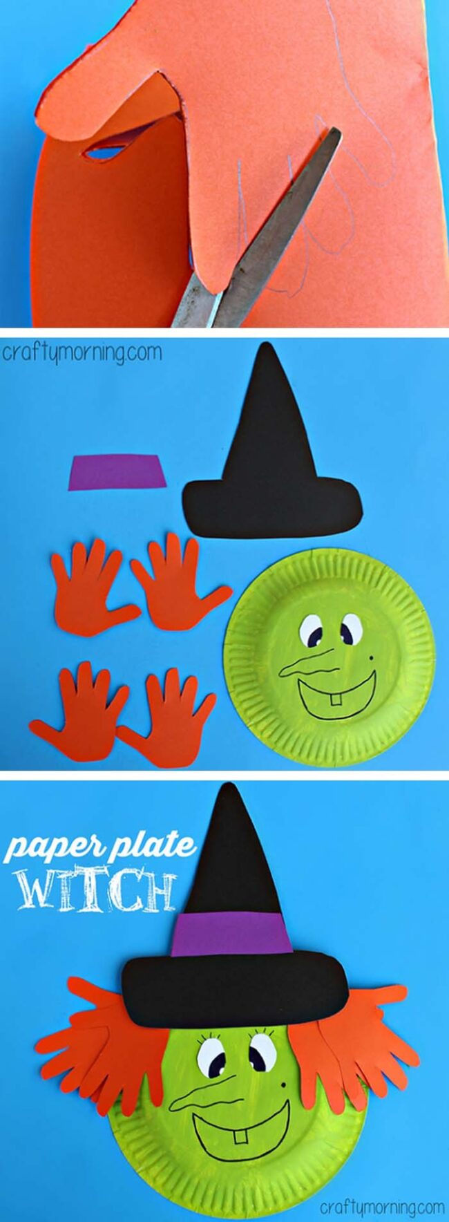 Magical Paper Plate Halloween Witch Craft