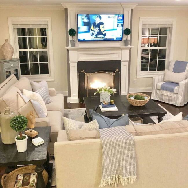 Beige Sanctuary with Midnight Accents