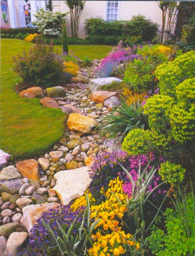 Winding Stone Stream Garden Sanctuary
