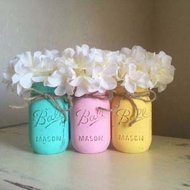 Pastel Spring Mason Jar Bloom