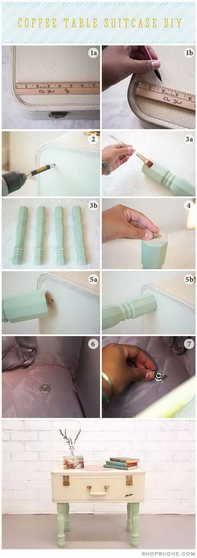 Vintage Leather Suitcase Living Centerpiece